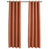  Zavjese za zamračivanje s prstenima 2 kom boja hrđe 140x175 cm | shoptok.hr