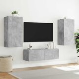 TV ormarić s LED svjetlima siva boja betona 40,5x35x80 cm | shoptok.hr