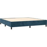  s oprugama i madracem tamnoplavi 200x200 cm baršunasti | shoptok.hr
