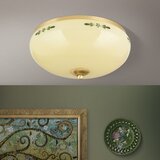 Orion dl 7-674 - plafonsko svetlo landhaus 3xE27/60W/230V, prečnika 35 cm, mesing/bež | Eponuda.com