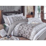 Sema brown browncreamwhite ranforce super king quilt cover set (fr) Cene