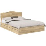  Postelja s shranjevanjem z vzglavjem Sonoma hrast 140 x 200 cm, (5000105051) | Shoptok.si