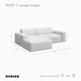 Rodier Antracitno siva kotna sedežna garnitura (levi kot/z ležalnikom) Villet – | Shoptok.si