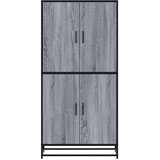 vidaXL Visoka omara siva sonoma 68x35x139 cm inženirski les | Shoptok.si