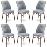 Hanah home Flex - Grey, Brown GreyBrown Chair Set (6 Pieces) | ePonuda.com