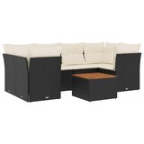  7-dijelni set vrtnih sofa od poliratana s jastucima crni Crna 62 x 62 x 69 cm | Shoptok.si