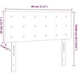  LED uzglavlje svjetlosivo 80 x 5 x 78/88 cm baršunasto | shoptok.hr