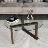 Hanah Home Klub sto Yuvarlak Cam Orta Sehpa S300