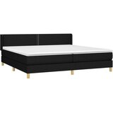  Box spring postelja z vzmetnico črn 200x200 cm blago, (20724928) | Shoptok.si