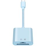 INF Type-C dvojni čitalec kartic (SD+TF) 15M/s, ABS, za MacBook in iPad Blue, (5000282778) Cene