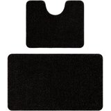 RugsX Preproge Dvodelni kopalniški set preproga SANTA, navaden, 60x100 cm Črna | Shoptok.si
