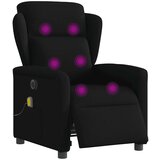 vidaXL Električni masažni naslonjač od tkanine crni | shoptok.hr