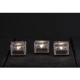 Komplet 3 zunanjih solarnih sveč Candle Icecube, višina 5,5 cm