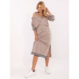 RUE PARIS Set-IT-KMPL-9719.64-dark beige | Shoptok.si