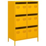 vidaXL Visoka omara gorčično rumena 68x39x101,5 cm jeklo | Shoptok.si