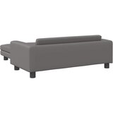  Krevet za pse s produžetkom sivi 100 x 50 x 30 cm umjetna koža | shoptok.hr