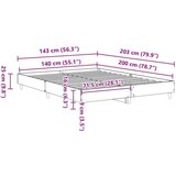  Konstrukcija postelje Črna Orehovina 203 x 143 x 25 cm, (5000128688) | Shoptok.si