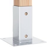  Postolja za stupove kvadratna 12 kom 71x71 mm pocinčani čelik | shoptok.hr
