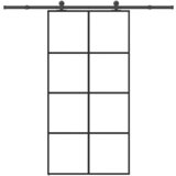 vidaXL Klizna vrata s priborom 102,5x205 cm od stakla ESG i aluminija | shoptok.hr