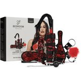 Bedroom Fantasies - Lace & Leather Look - 8 Piece Bondage Set - Red Cijene
