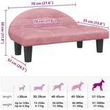  Krevet za pse ružičasti 70x52x30 cm baršunasti | shoptok.hr