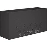  Vrtna saksija 2 kom. Crna 100 x 20 x 49 cm Čelična vrata | shoptok.hr