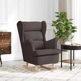  Stolica za ljuljanje 74x90x102 cm tamnosmeđa od tkanine | shoptok.hr