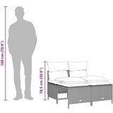  4-dijelni set vrtnih sofa s jastucima svijetlosivi poliratan | shoptok.hr