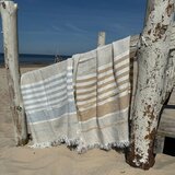Linen Tales Modra lanena brisača za na plažo 85x140 cm Allure Stripe – | Shoptok.si