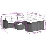  9-dijelni set vrtnih sofa od poliratana s jastucima sivi | shoptok.hr