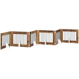  Vrata za pse s postoljem 6 pcs Staro drvo 80 x 60 cm | Eponuda.com