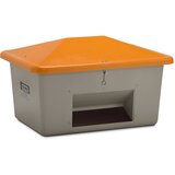 Cemo Posoda za posipni material iz umetne mase s steklenimi vlakni, prostornina 550 l, z odprtino za odvzemanje, siva posoda | Shoptok.si