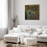  Slika - Gustav Klimt – Country House on the Attersee Lake 80x80 U prirodnom drvenom okviru | shoptok.hr