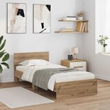  Krevetna konstrukcija Umjetnički hrast 100 x 200 cm | shoptok.hr