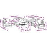  Set vanjskih sofa s jastukom 7 pcs Bijela i svjetlosiva | shoptok.hr