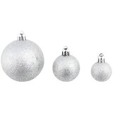  Set božićnih kuglica 100 komada 3/4/6 cm srebrni | shoptok.hr