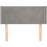  Uzglavlje s ušima svjetlosivo 93x16x78/88 cm baršunasto | shoptok.hr
