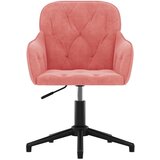  Okretne blagovaonske stolice 2 kom ružičaste baršunaste | shoptok.hr