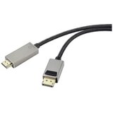 Renkforce RF-4995156 DisplayPort / HDMI priključni kabel crna aluminijski utikač 2.00 m | Eponuda.ba