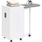 HOMCOM Omara za likalno desko iverna plošča, 100 % poliester 99,5D x 43Š x 83V cm Bela, (5000279366) Cene