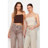 TRENDYOLMILLA ženski top TWOSS21AL0196, smeđa-bež | Eponuda.com