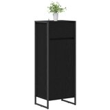 vidaXL kopalniška omarica s predalom črna orehovina 40 x 30 x 100 cm | Shoptok.si
