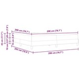  Postelja z vzmetnico Taupe, rjava 200 x 200 cm | Shoptok.si