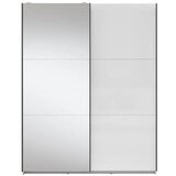 MID.YOU OMARA Z DRSNIMI VRATI, bela, visoki sijaj, prozorno | Shoptok.si