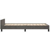  Okvir za krevet s uzglavljem tamnosivi 100x200 cm baršunasti | shoptok.hr