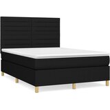  s oprugama i madracem crni 140 x 190 cm od tkanine | shoptok.hr