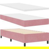 Box Spring Krevet s Madracem Ružičasti 90x200 cm Baršun | shoptok.hr