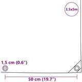 vidaXL Cerada 650g / m² Smeđa 3,5 x 5 m Platno s PVC premazom | shoptok.hr