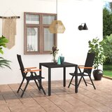 vidaXL 3-dijelni vrtni blagovaonski set crno-smeđi | shoptok.hr