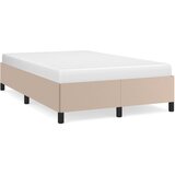 vidaXL Posteljni okvir kapučino 120x190 cm umetno usnje Cene